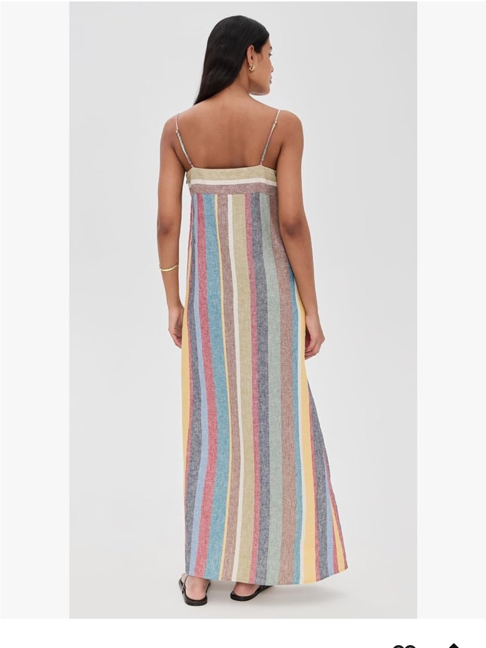 Magaschoni Linen-Blend Spaghetti Strap Maxi Dress, - Picture 6 of 12